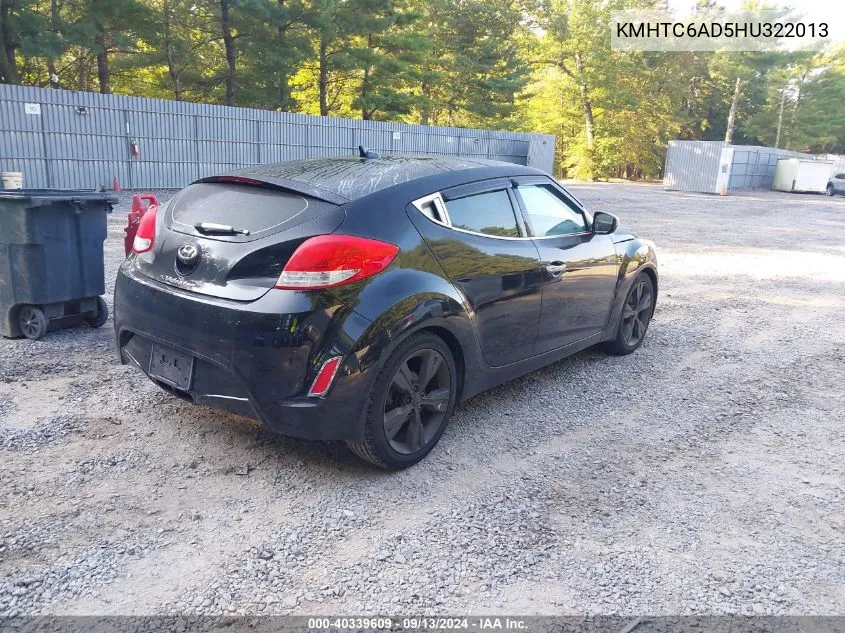 KMHTC6AD5HU322013 2017 Hyundai Veloster