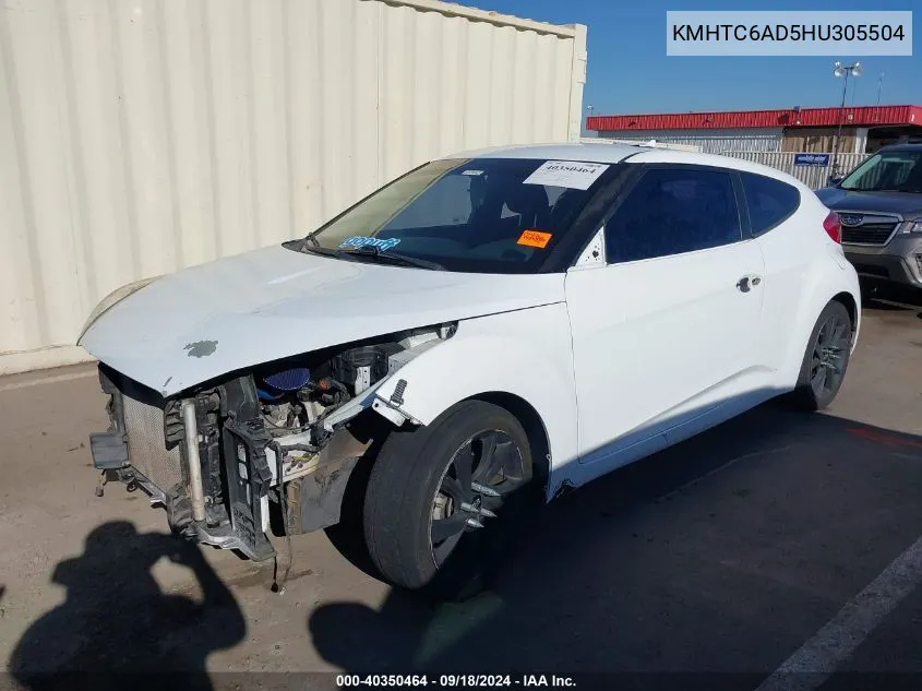 KMHTC6AD5HU305504 2017 Hyundai Veloster