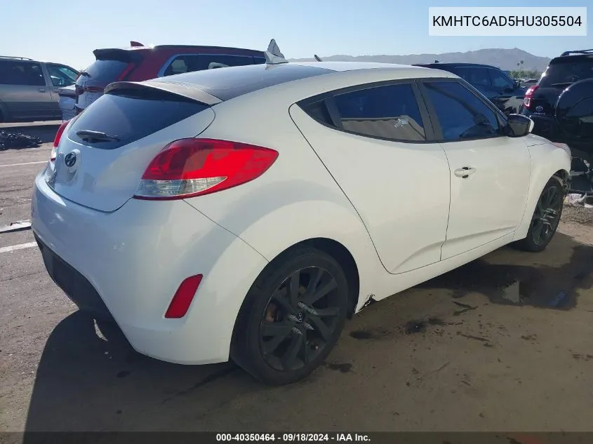 KMHTC6AD5HU305504 2017 Hyundai Veloster