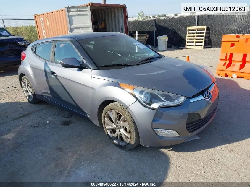 2017 Hyundai Veloster VIN: KMHTC6AD3HU312063 Lot: 40548622