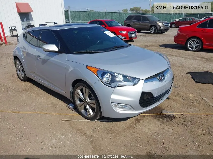 2017 Hyundai Veloster Value Edition VIN: KMHTC6AD9HU315601 Lot: 40575979