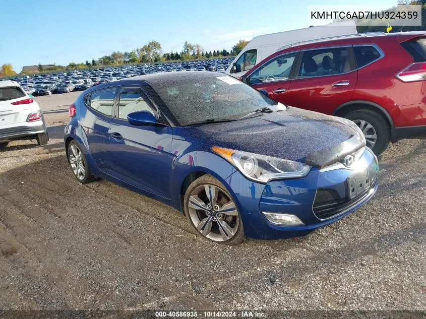 2017 Hyundai Veloster VIN: KMHTC6AD7HU324359 Lot: 40586935