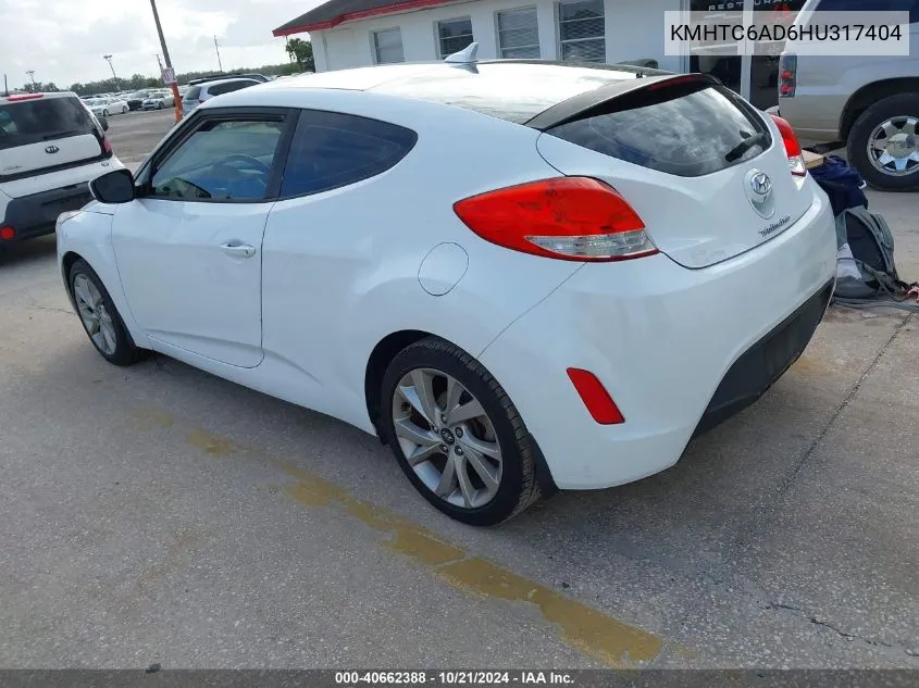 KMHTC6AD6HU317404 2017 Hyundai Veloster