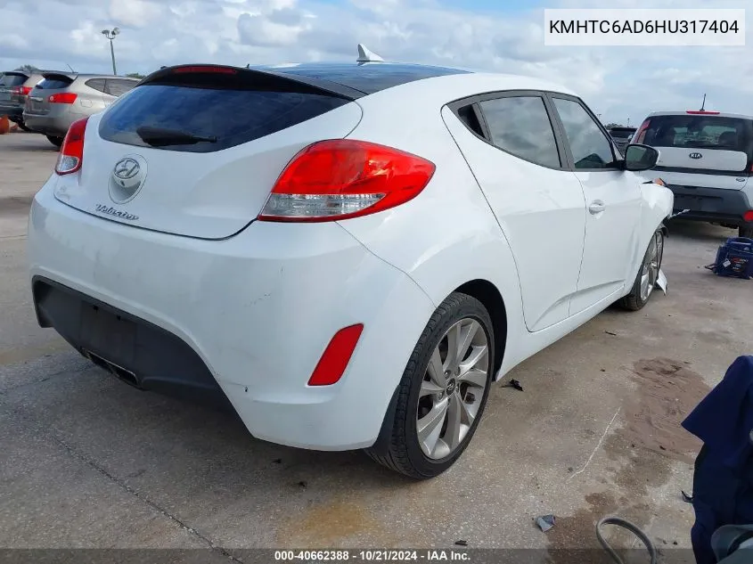 KMHTC6AD6HU317404 2017 Hyundai Veloster