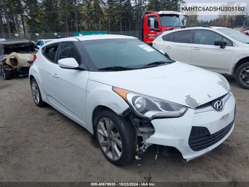 KMHTC6AD5HU305180 2017 Hyundai Veloster