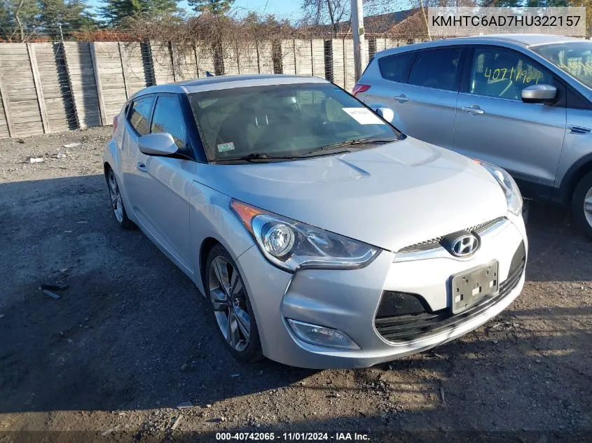 2017 Hyundai Veloster Value Edition VIN: KMHTC6AD7HU322157 Lot: 40742065