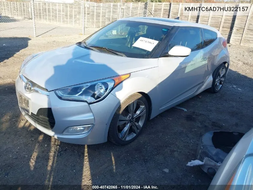 2017 Hyundai Veloster Value Edition VIN: KMHTC6AD7HU322157 Lot: 40742065