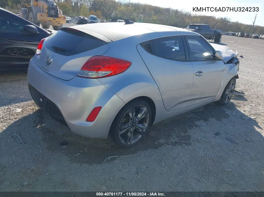 2017 Hyundai Veloster Value Edition VIN: KMHTC6AD7HU324233 Lot: 40761177