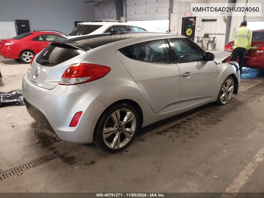 KMHTC6AD2HU324060 2017 Hyundai Veloster Value Edition