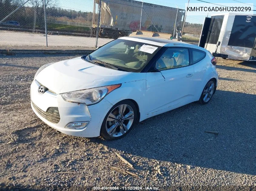 2017 Hyundai Veloster Value Edition VIN: KMHTC6AD6HU320299 Lot: 40816064