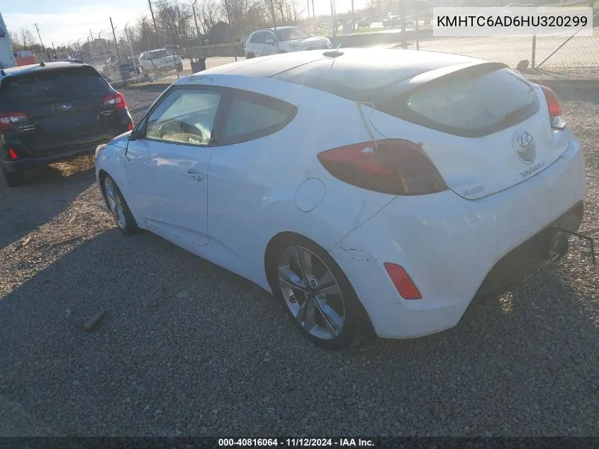 2017 Hyundai Veloster Value Edition VIN: KMHTC6AD6HU320299 Lot: 40816064