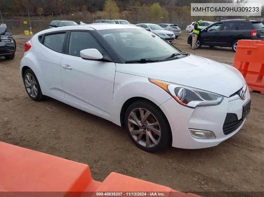 2017 Hyundai Veloster VIN: KMHTC6AD9HU309233 Lot: 40838207