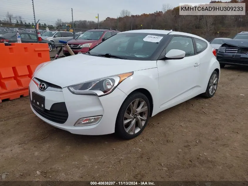 2017 Hyundai Veloster VIN: KMHTC6AD9HU309233 Lot: 40838207