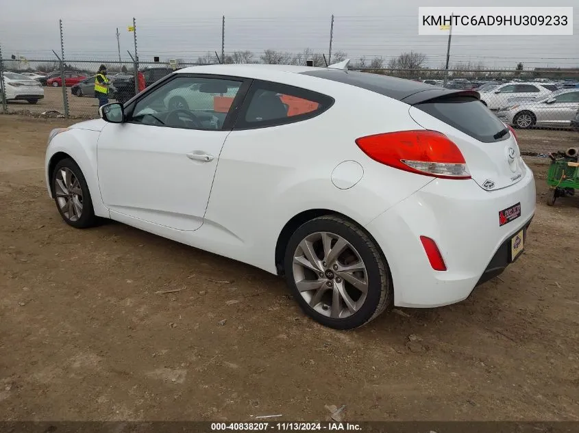 2017 Hyundai Veloster VIN: KMHTC6AD9HU309233 Lot: 40838207