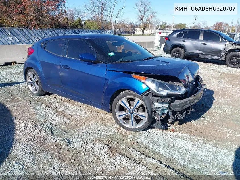 2017 Hyundai Veloster Value Edition VIN: KMHTC6AD6HU320707 Lot: 40857014