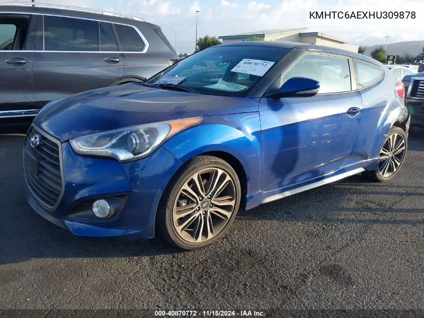 KMHTC6AEXHU309878 2017 Hyundai Veloster Turbo