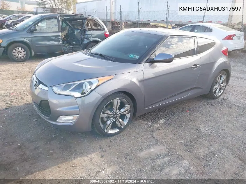 2017 Hyundai Veloster Value Edition VIN: KMHTC6ADXHU317597 Lot: 40907402