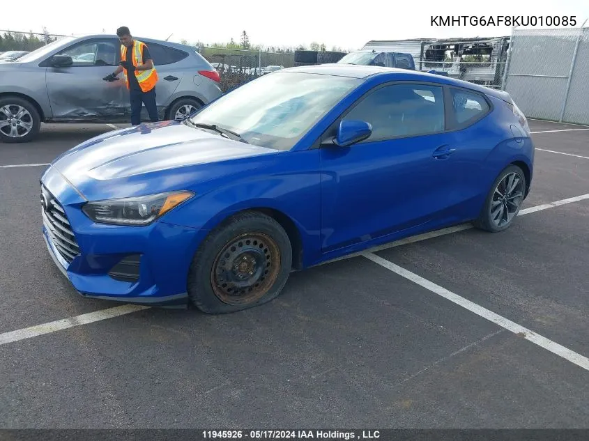 KMHTG6AF8KU010085 2019 Hyundai Veloster 2.0 Gl