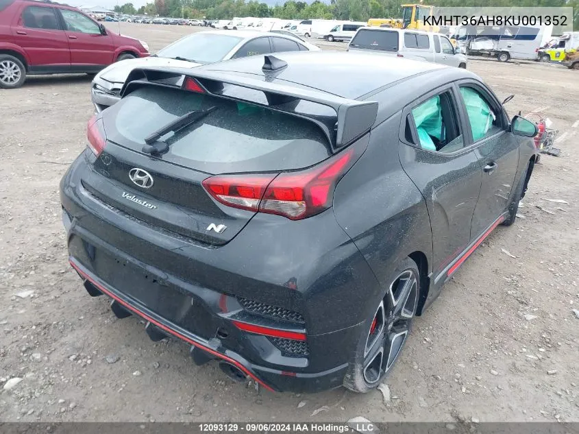 KMHT36AH8KU001352 2019 Hyundai Veloster N