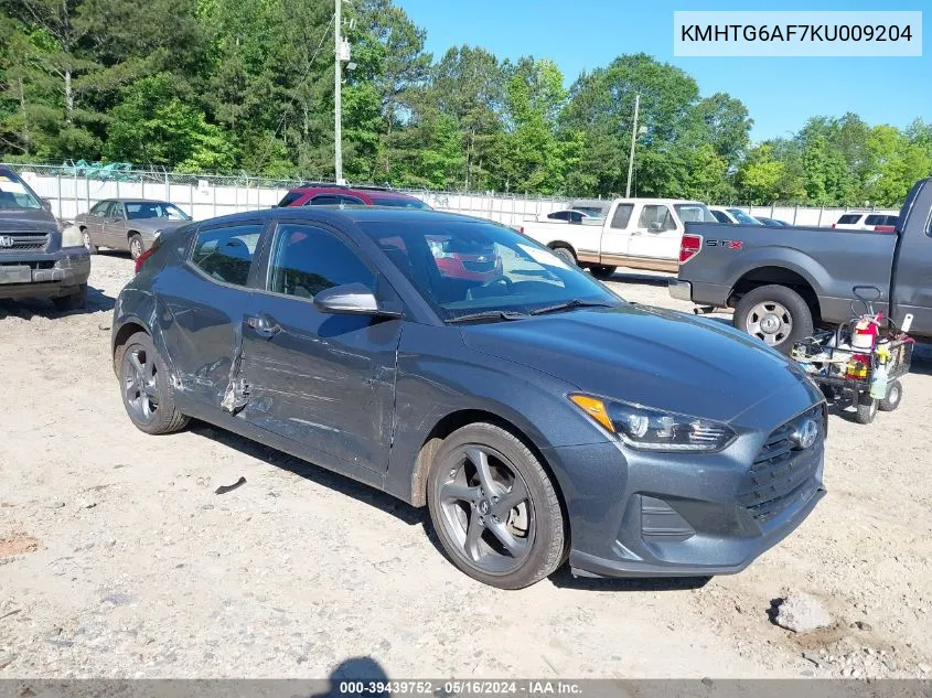 2019 Hyundai Veloster 2.0 VIN: KMHTG6AF7KU009204 Lot: 39439752