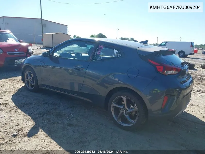 2019 Hyundai Veloster 2.0 VIN: KMHTG6AF7KU009204 Lot: 39439752