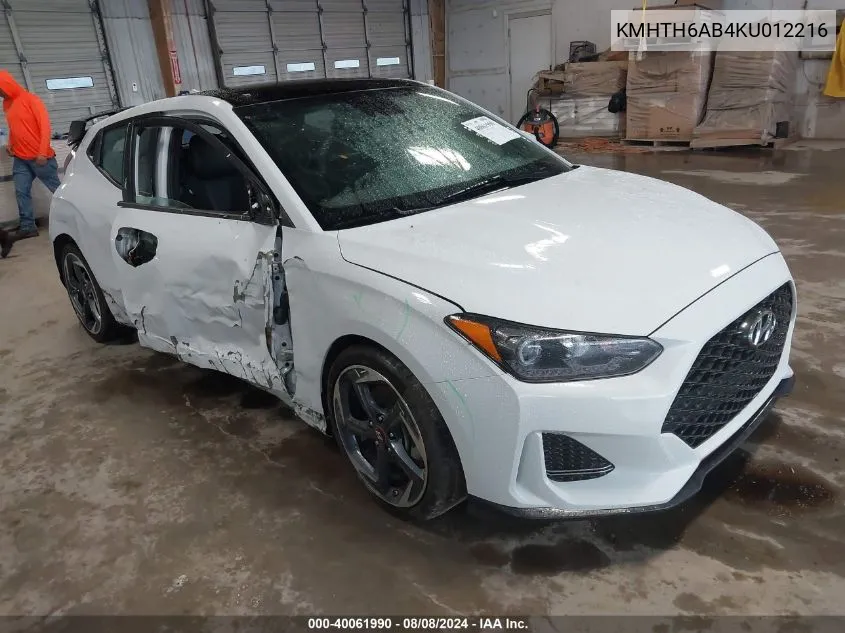 KMHTH6AB4KU012216 2019 Hyundai Veloster Turbo