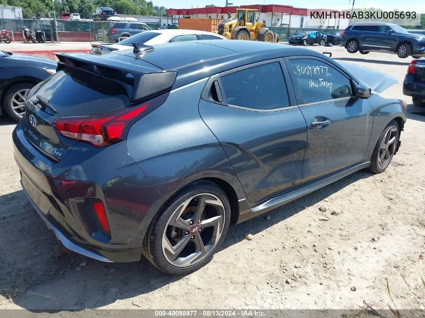 KMHTH6AB3KU005693 2019 Hyundai Veloster Turbo Ultimate