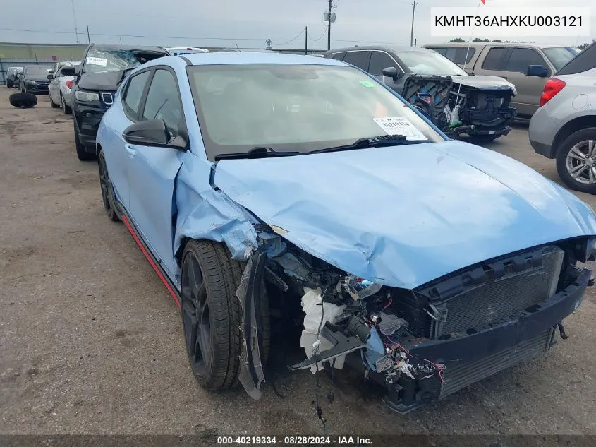 KMHT36AHXKU003121 2019 Hyundai Veloster N