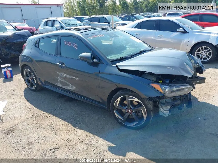 2019 Hyundai Veloster Turbo/Turbo R-Spec/Turbo VIN: KMHTH6AB7KU014221 Lot: 40262811