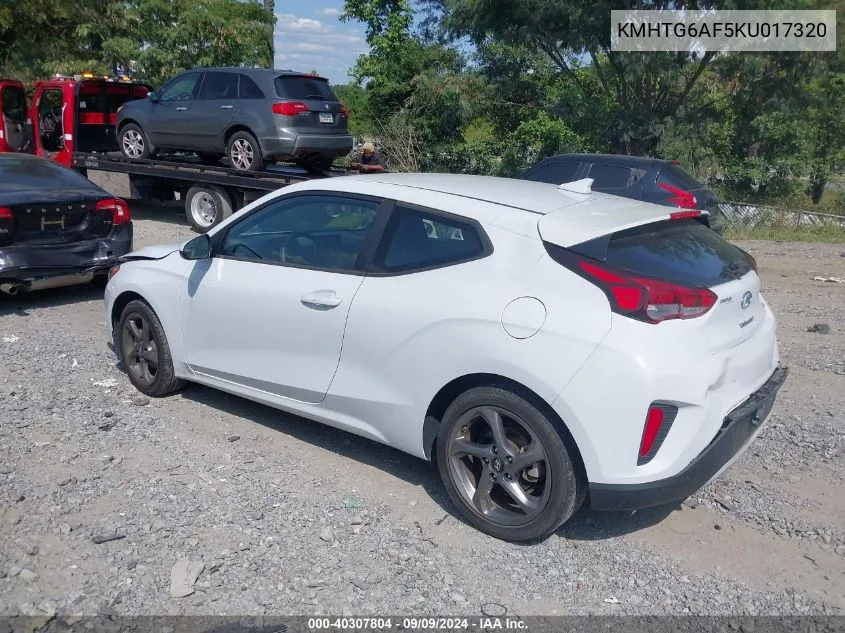 KMHTG6AF5KU017320 2019 Hyundai Veloster 2.0