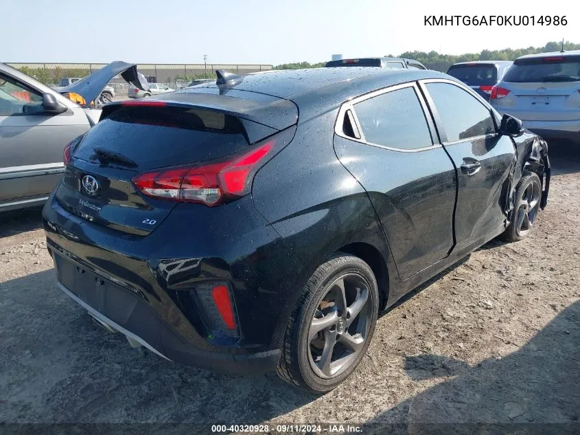 KMHTG6AF0KU014986 2019 Hyundai Veloster Premium