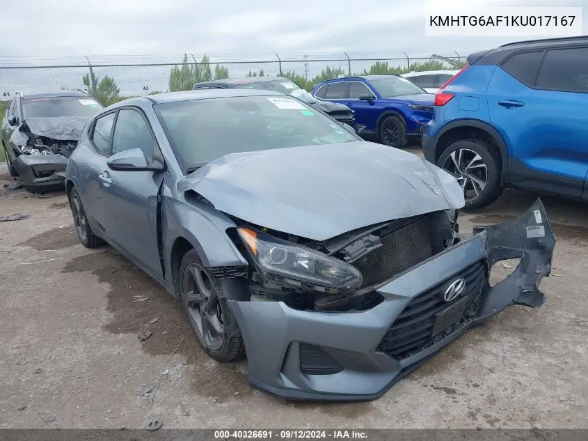 KMHTG6AF1KU017167 2019 Hyundai Veloster Premium