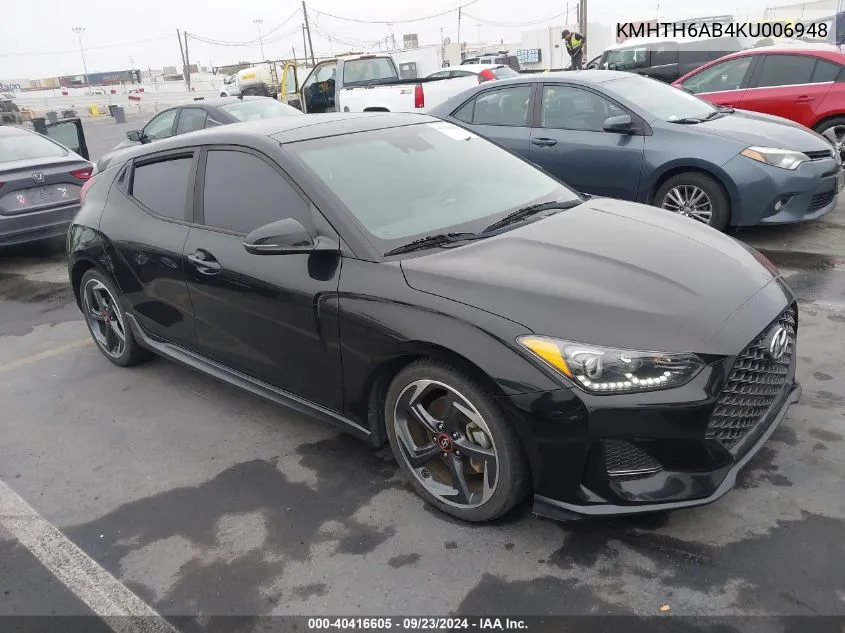 2019 Hyundai Veloster Turbo VIN: KMHTH6AB4KU006948 Lot: 40416605