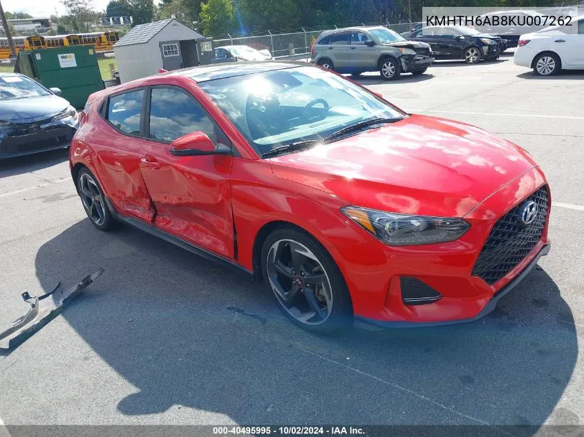 KMHTH6AB8KU007262 2019 Hyundai Veloster Turbo