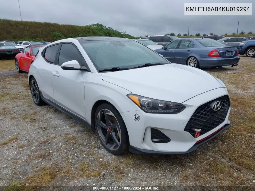 KMHTH6AB4KU019294 2019 Hyundai Veloster Turbo/Turbo R-Spec/Turbo