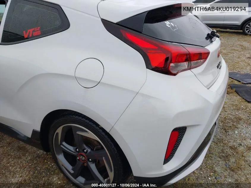 KMHTH6AB4KU019294 2019 Hyundai Veloster Turbo/Turbo R-Spec/Turbo