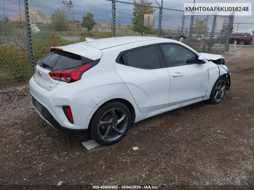 KMHTG6AF6KU018248 2019 Hyundai Veloster 2.0