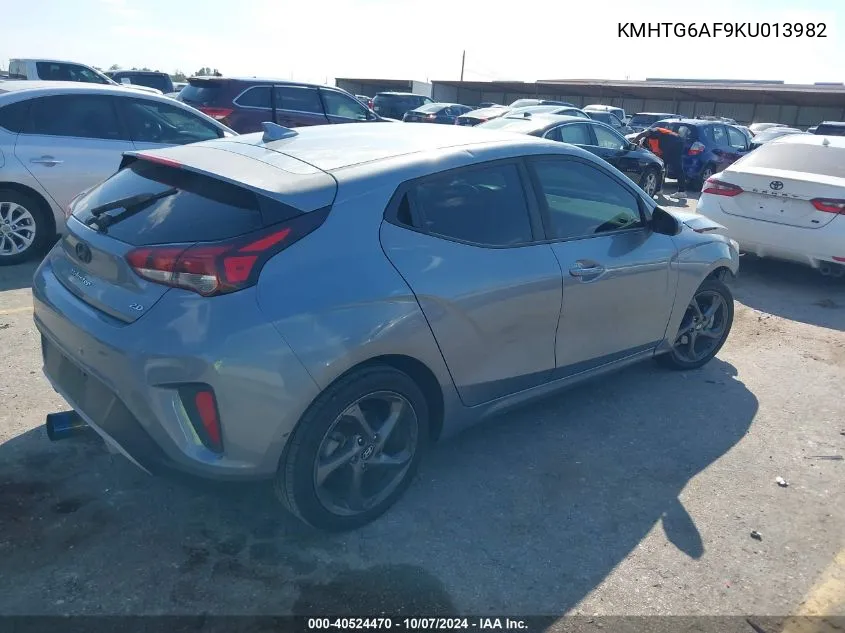 KMHTG6AF9KU013982 2019 Hyundai Veloster 2.0