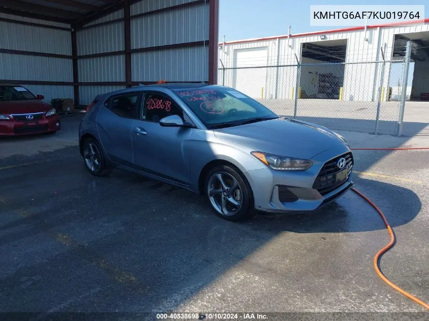 2019 Hyundai Veloster 2.0 VIN: KMHTG6AF7KU019764 Lot: 40538698