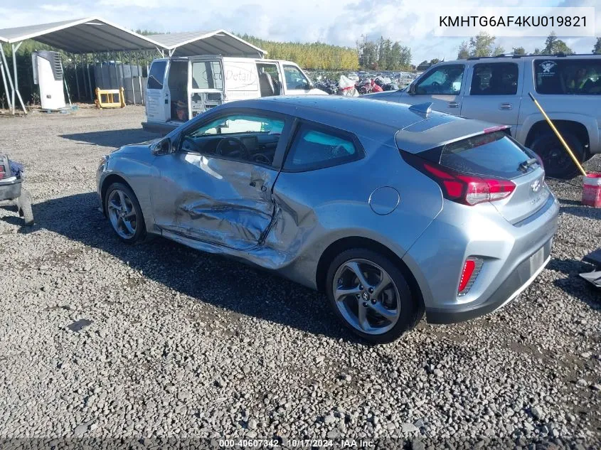 KMHTG6AF4KU019821 2019 Hyundai Veloster 2.0