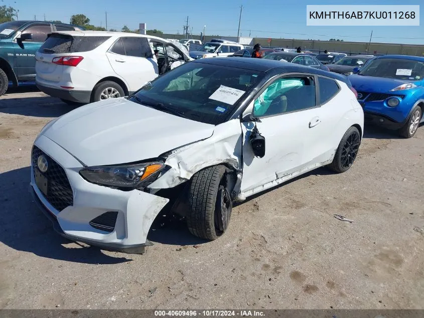 2019 Hyundai Veloster Turbo Ultimate VIN: KMHTH6AB7KU011268 Lot: 40609496