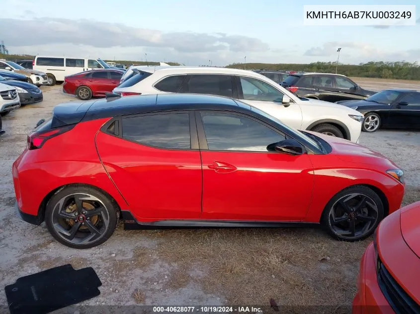 KMHTH6AB7KU003249 2019 Hyundai Veloster Turbo Ultimate