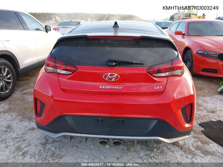 KMHTH6AB7KU003249 2019 Hyundai Veloster Turbo Ultimate