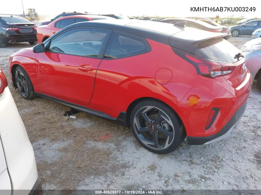 KMHTH6AB7KU003249 2019 Hyundai Veloster Turbo Ultimate