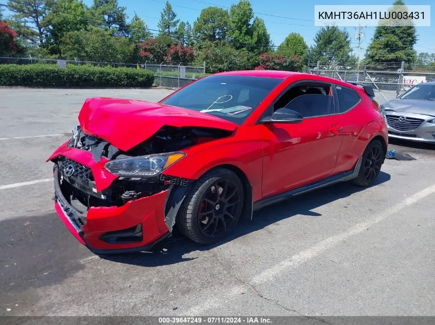 KMHT36AH1LU003431 2020 Hyundai Veloster N