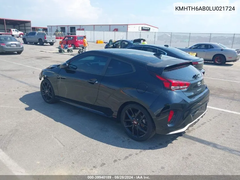 KMHTH6AB0LU021724 2020 Hyundai Veloster Turbo R-Spec