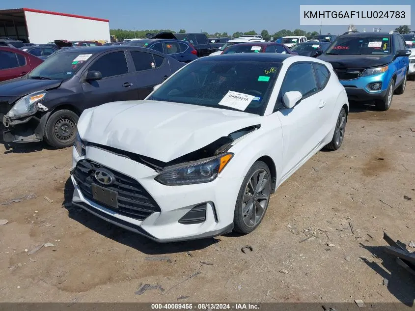 2020 Hyundai Veloster 2.0 Premium VIN: KMHTG6AF1LU024783 Lot: 40089455