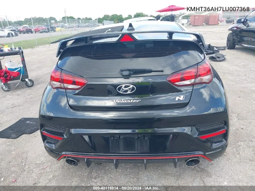 2020 Hyundai Veloster N VIN: KMHT36AH7LU007368 Lot: 40119814