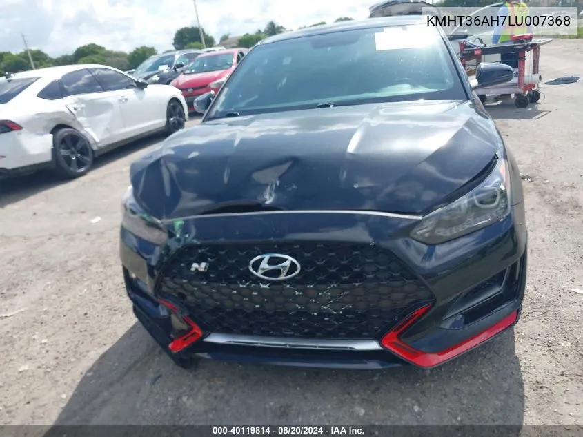 2020 Hyundai Veloster N VIN: KMHT36AH7LU007368 Lot: 40119814