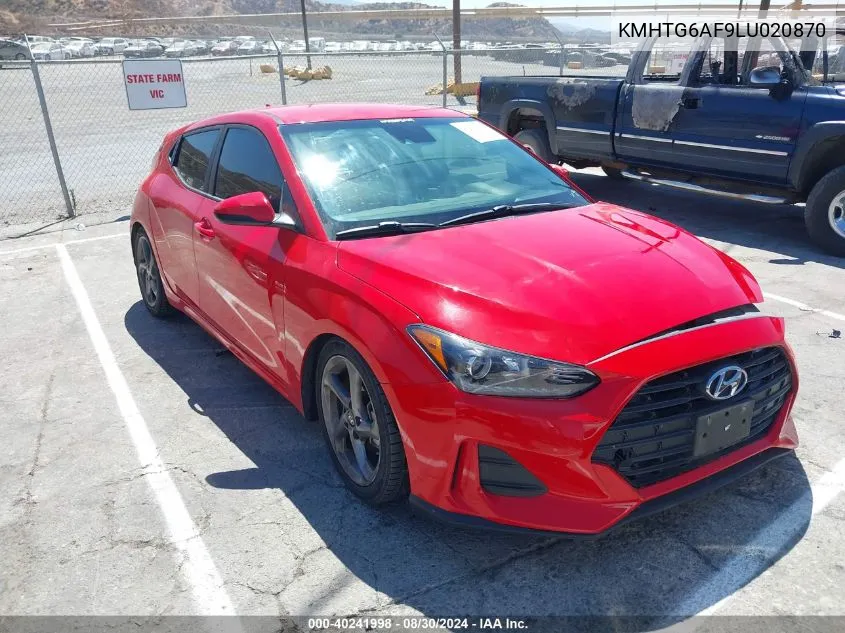 2020 Hyundai Veloster 2.0 VIN: KMHTG6AF9LU020870 Lot: 40241998